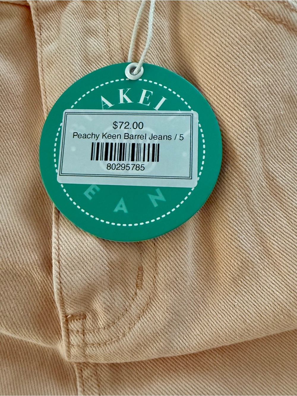 Blakeley Bex Peach High Rise Barrel Leg Jeans NWT 5 - Picture 7 of 10